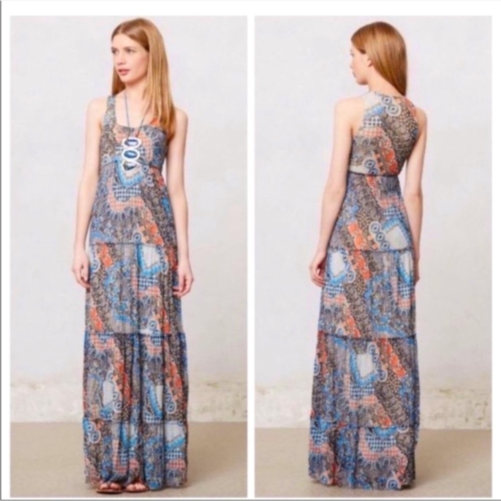 Elegant Multicolor Maxi Dress